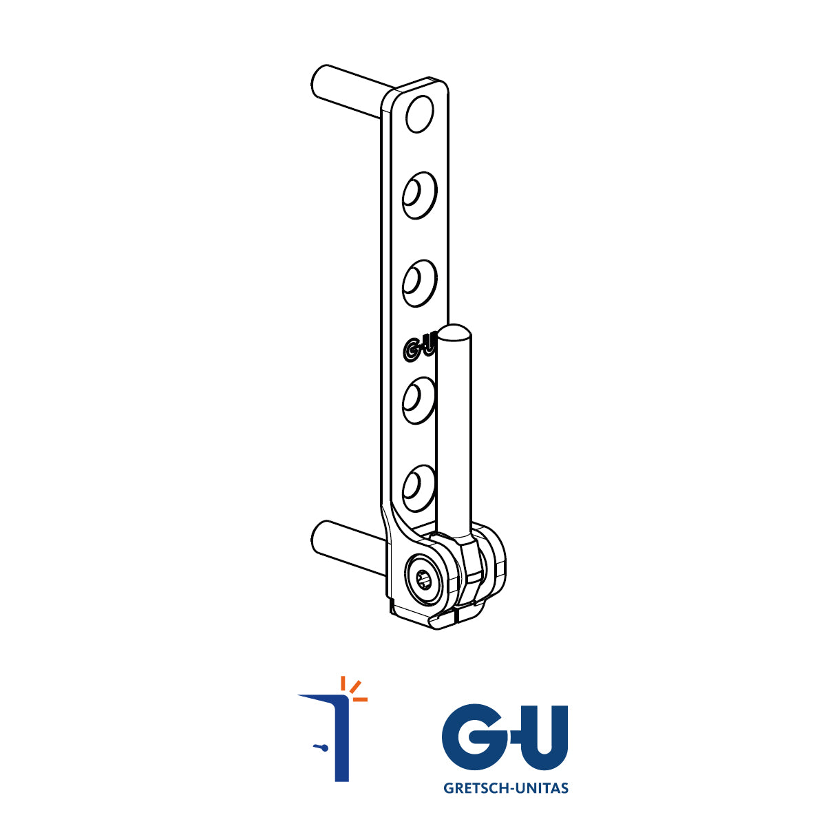 6-36882-30-0-1 SUPPORTO TELAIO CERNIERA INFERIORE. G-U