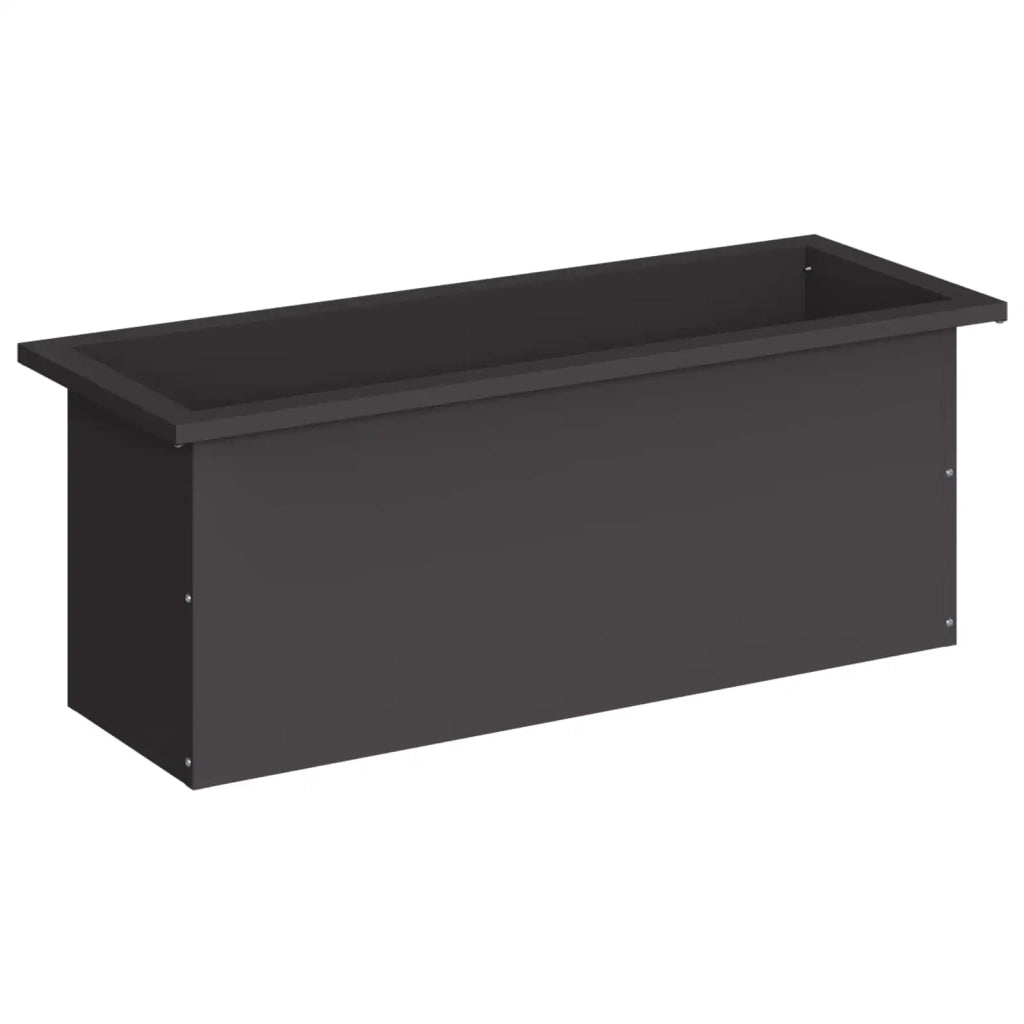 Fioriera da giardino con LED Nero 30 x 80 x 30 cm Acciaio 8008098