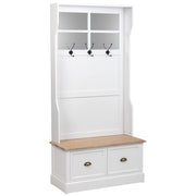 Mobile da ingresso in legno con 2 cassetti bianchi 92x39,5x184h