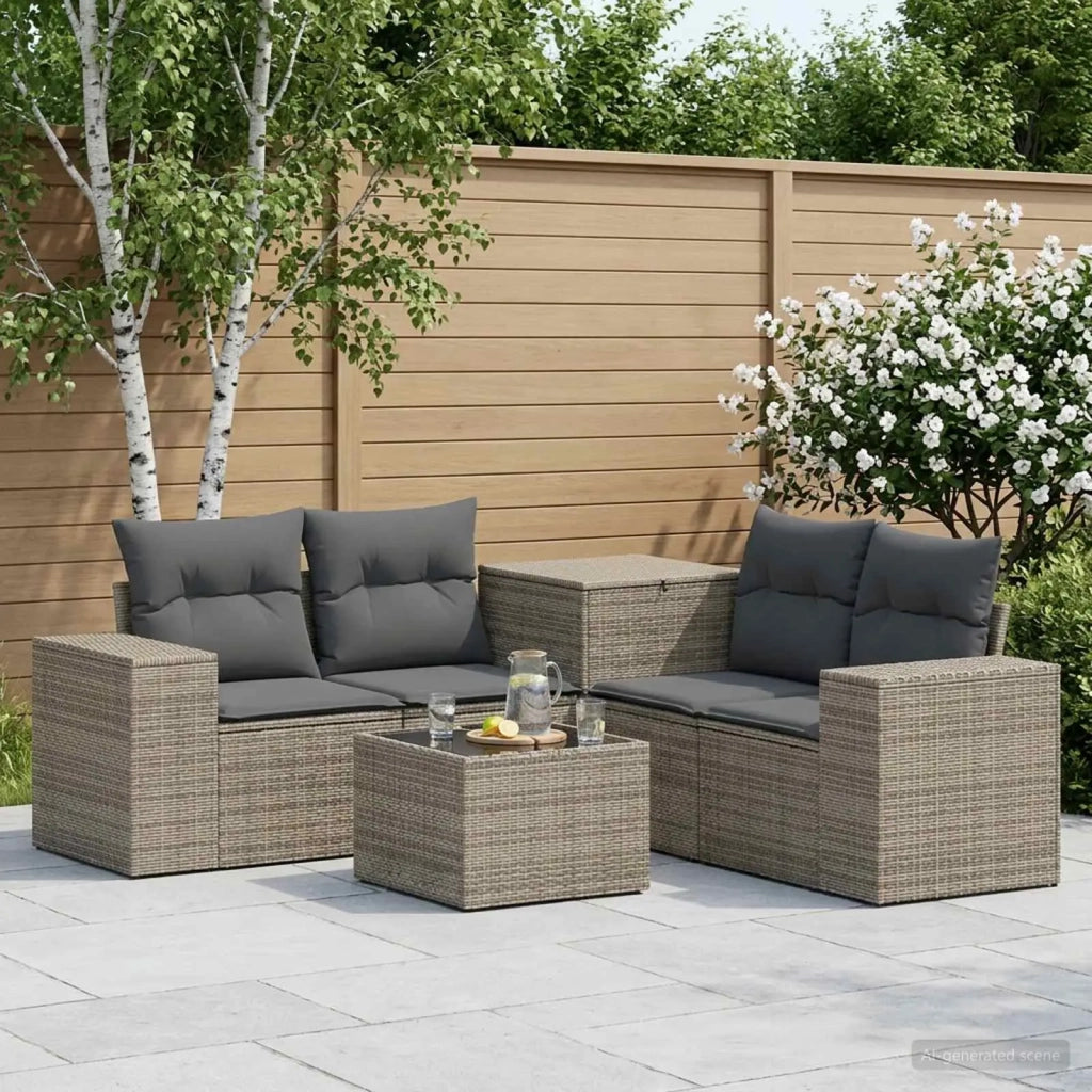 Set di divani 6 pz Grigio e Grigio Scuro 3447568