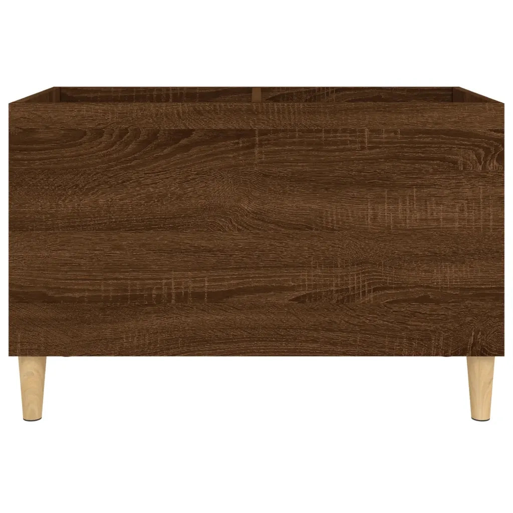 Mobile Porta Dischi Rovere Marrone 74,5x38x48 Legno Multistrato 831964