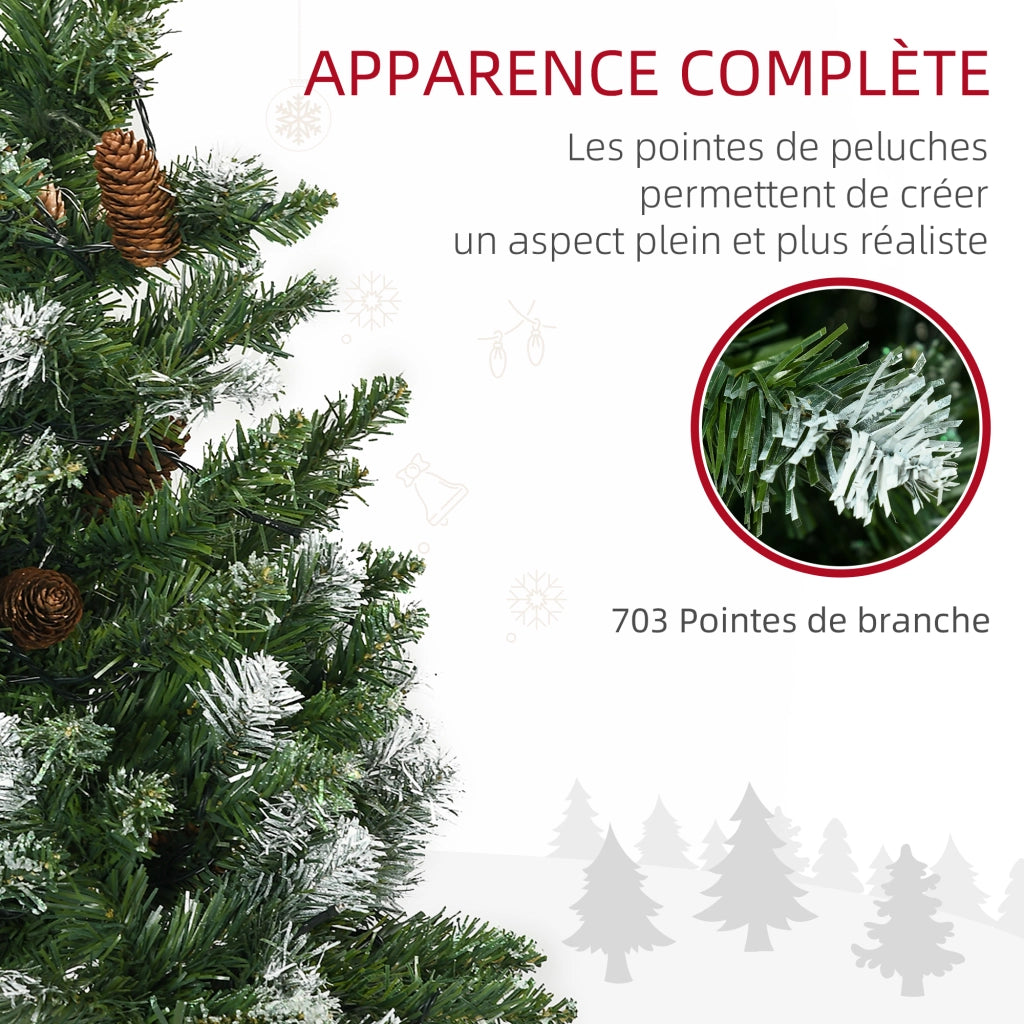 Albero di Natale Artificiale Illuminato ¨C zephmum ¨C Verde 180 cm ? 80 con 250 LED