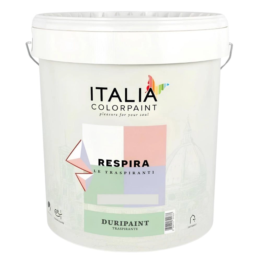 Idropittura traspirante semilavabile bianca vari formati respira duripaint *** formato 4 lt, confezione 1