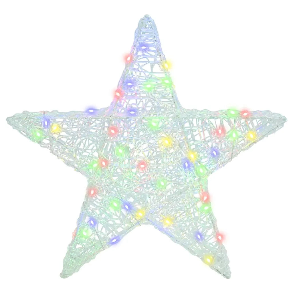 Stella 3D con 50 LED Multicolore 55 x 53.5 x 10 cm Acrilico