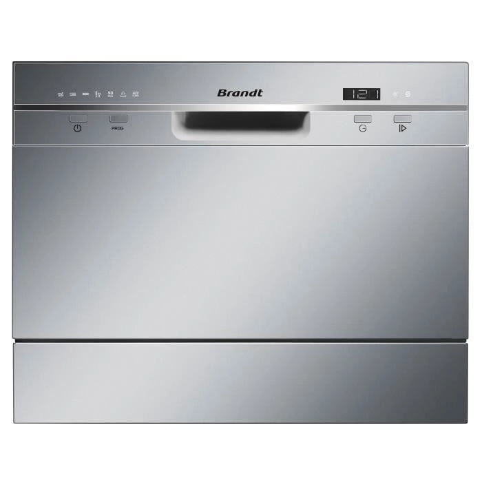 Lavastoviglie a libera installazione BRANDT DFC6519S - 6 coperti - Larghezza 55 cm - Classe A + - 49dB - A + - Bianco