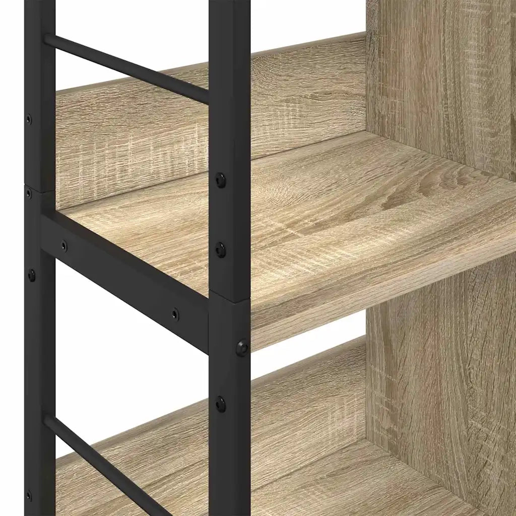 Libreria-Scaffale per Libri-Mobile di Stoccaggio Rovere Sonoma 82 x 32 x 144,5 cm Legno multistrato