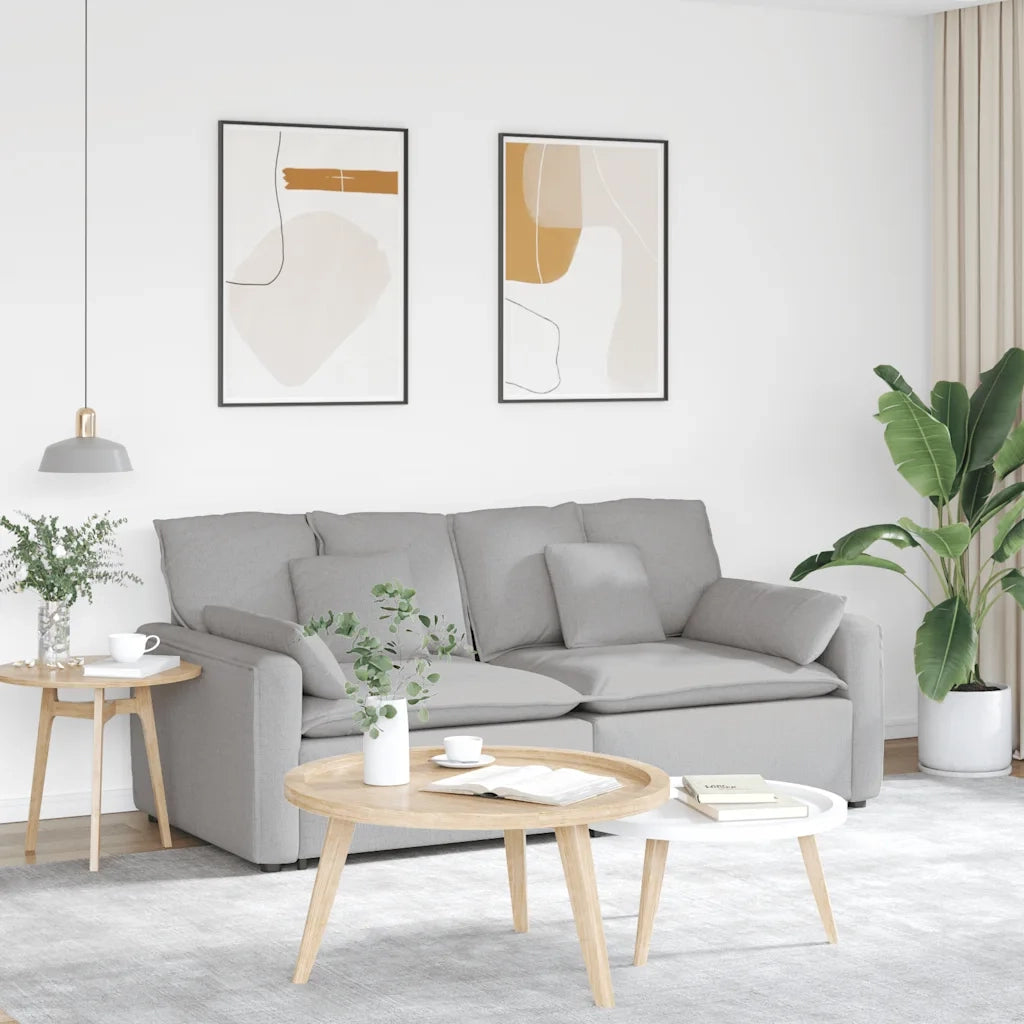 Divano Modulare con Cuscini Grigio Nuvola CFW4995196