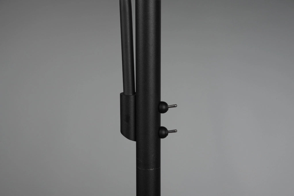 Lampada da terra BURTON nera con luce lettura Trio