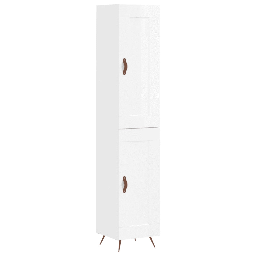 Credenza 34,5x34x180 cm in Legno Multistrato Bianco Lucido 3200427