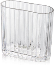 Vaso con righe, vaso di vetro, vaso decorativo, vaso per fiori per la decorazione di tavola, vaso moderno, vaso trasparente di vetro per soggiorno, sala da pranzo, ingresso, camino, mensola, matrimonio, ufficio