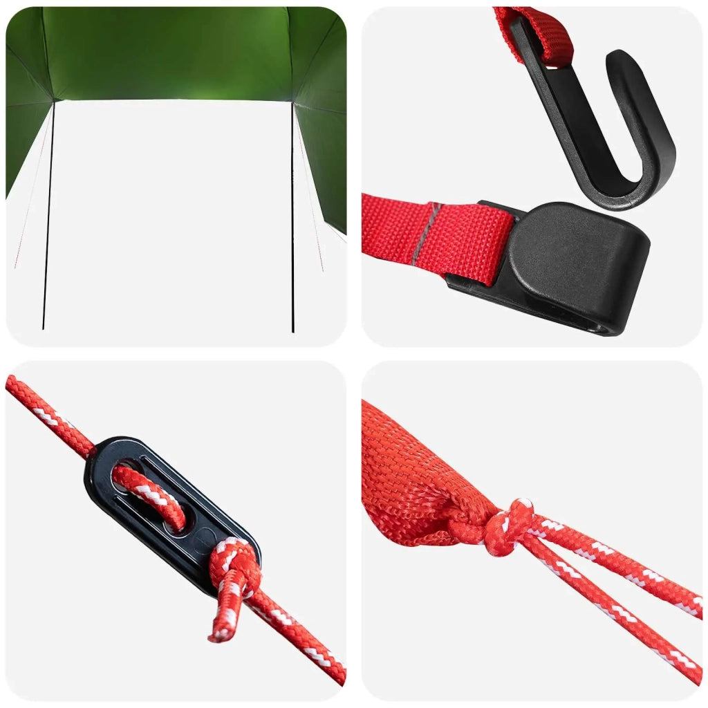 Tenda da auto con tetto Verde 350 x 250 cm Poliestere e Acciaio 42028551