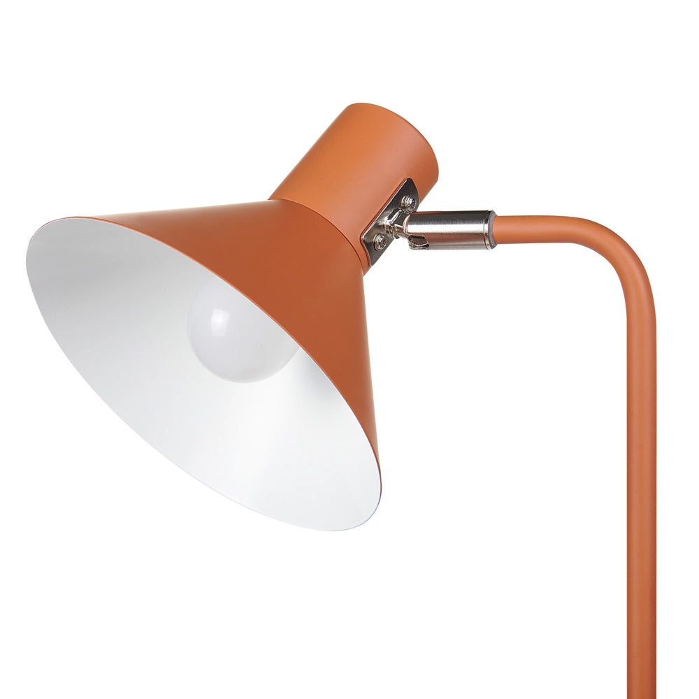 Lampada da Tavolo in Ferro arancione 51 cm Paralume Conico Comodino Luce da Comodino Camera da Letto Soggiorno Moderno