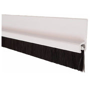 Trade Shop - Sottoporta Pvc Con Spazzola 90cm Bianco Adesiva Paraspifferi Freddo Porte Finestre -