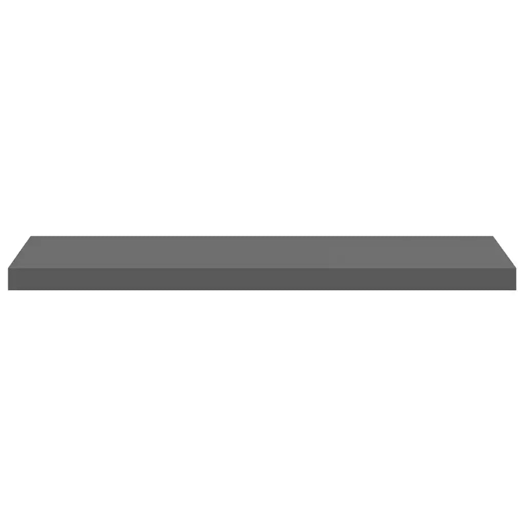 Scaffali a Parete 2 pz Grigio Lucido 90x23,5x3,8 cm in MDF cod mxl 42970