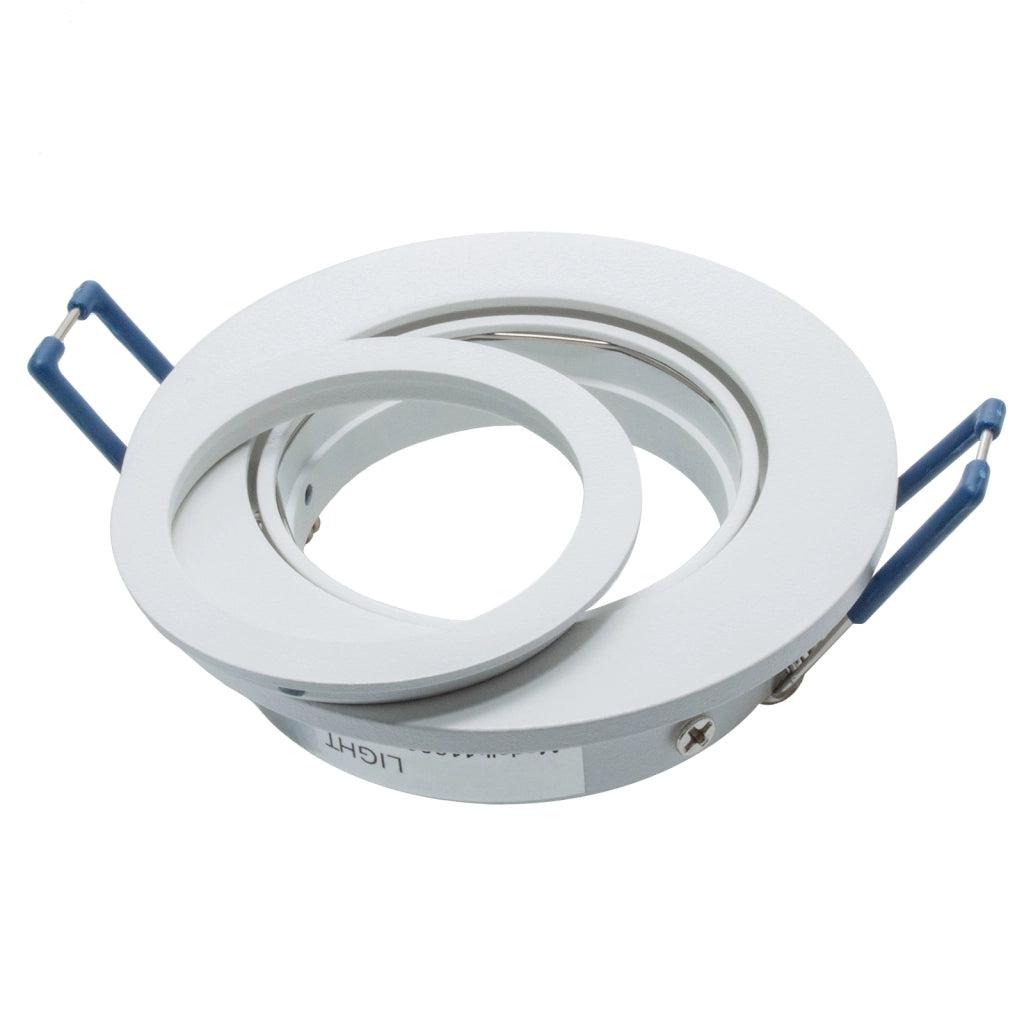 Faretto ad incasso LED 8W GU10 bianco tondo foro 70mm moderno orientabile luce soffitto ufficio corridoio BIANCO 3000K