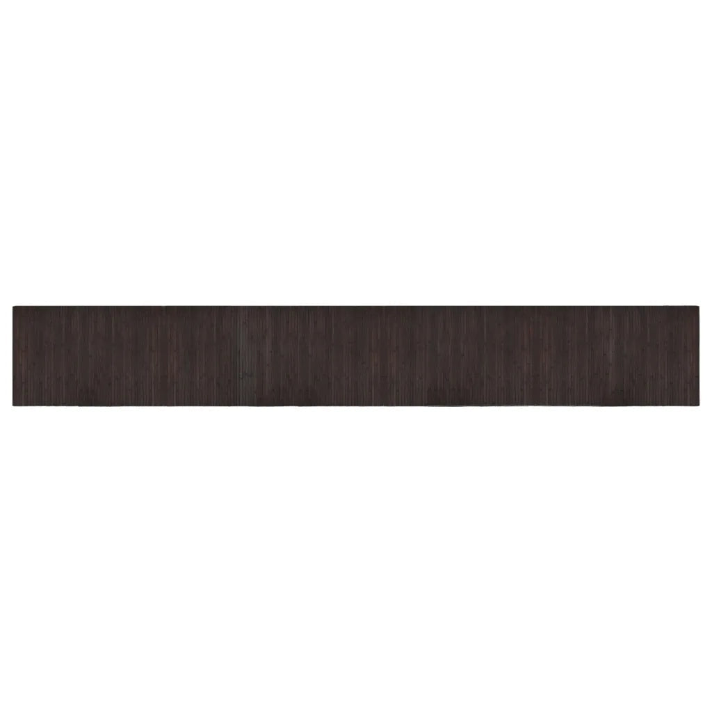 Tappeto Rettangolare Marrone Scuro 60x400 cm in BambÃ¹