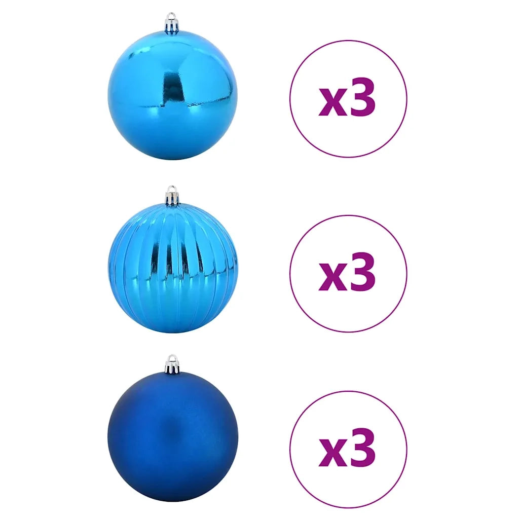 Set di palline di Natale XL 9 pz Blu Plastica CFW6741247