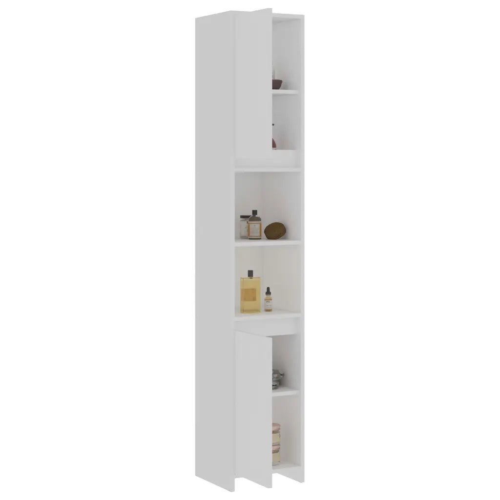 Mobile da Bagno Bianco 30x30x183,5 cm in Legno Multistrato 802669