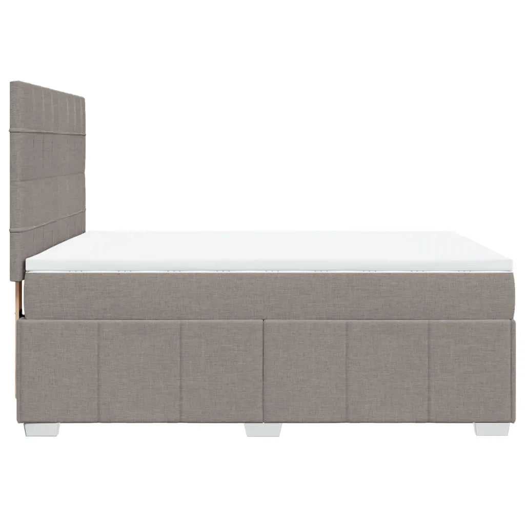 Giroletto a Molle con Materasso Tortora 140x190 cm in Tessuto 3291667