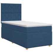 Letto box spring con materasso Blu 100 x 200 cm Tessuto 3453829