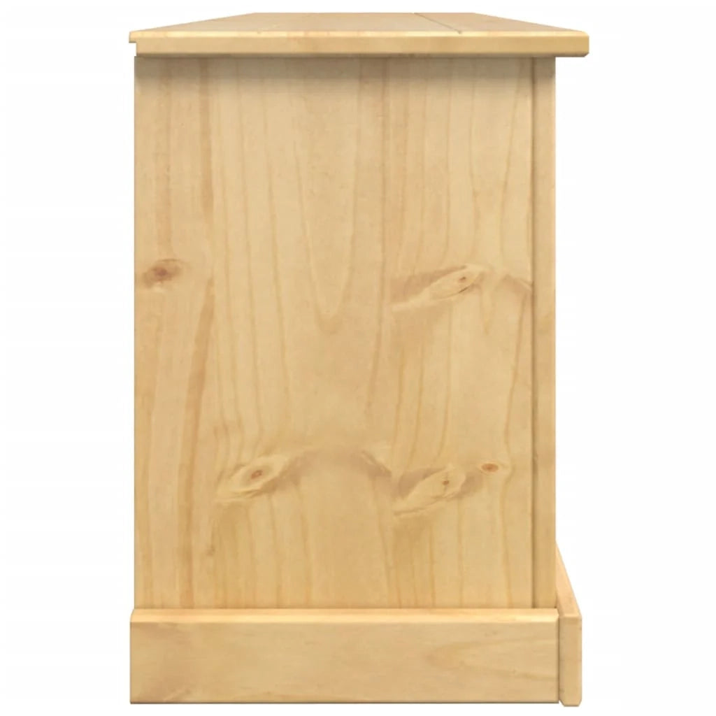 Scarpiera mobile contenitore per scarpe mobile per ingresso/corridoio/soggiorno Corona 99 x 32 x 47 cm legno massello di pino marrone 02_0021750