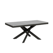 Tavolo allungabile 90x180/284 cm Volantis Evolution telaio Antracite - Cemento
