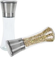 Set di Macinatura di Sale e Pepe con Lavorazione Ceramica, 200 ml - Acciaio Inossidabile e Vetro