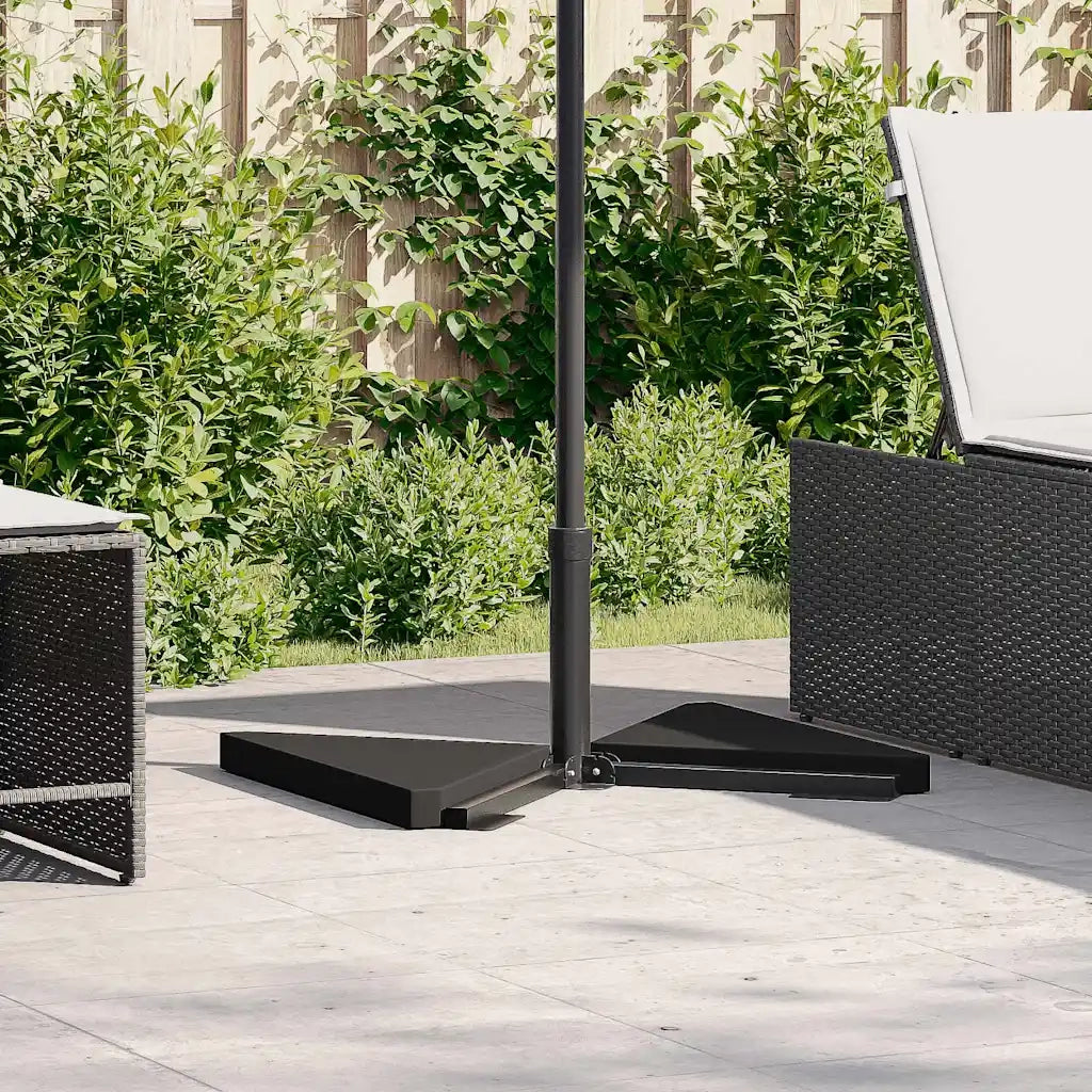 Piastre per Parasole 2 pz in Granito Triangolare 14 kg Nero 4100003