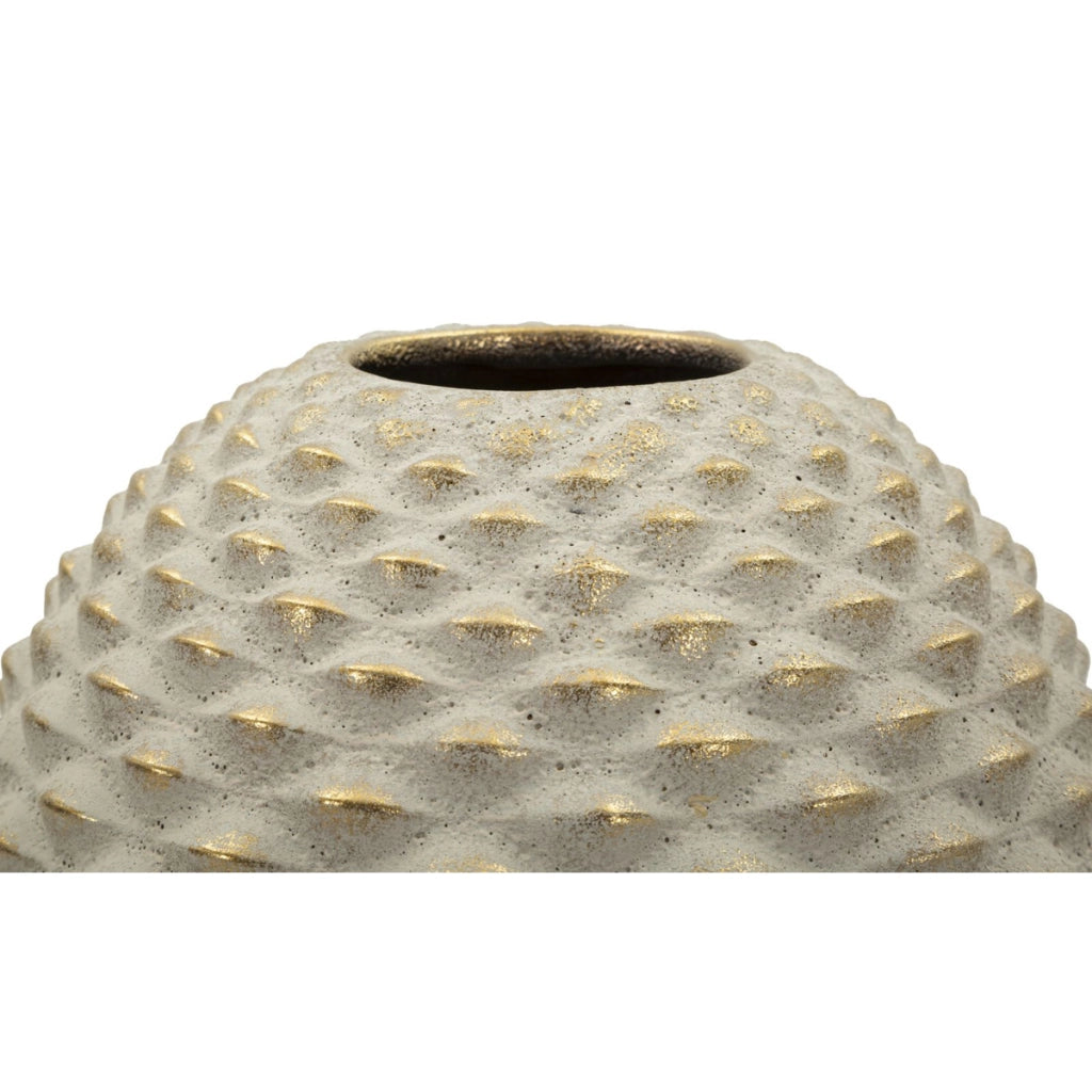 Vaso Decorativo VKH1022, Grigio, Ceramica, 23,5x23,5x28,5 cm