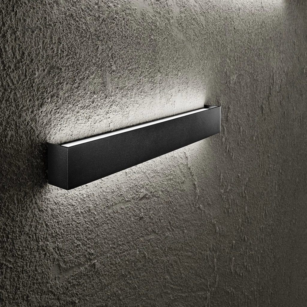 Applique Minimal Rummo Metallo Nero Opaco Led 20W 3000K