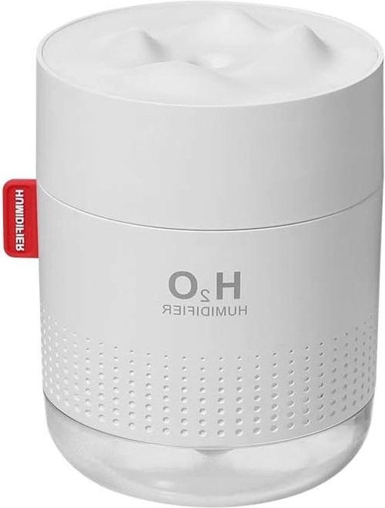 Umidificatore portatile 500ml con lampada da notte - Umidificatore da tavolo portatile - Alimentazione USB - per casa e piantina - camera da letto - ufficio umidificatore