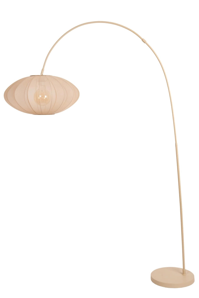 Lampada da terra ad arco CORINA 1xE27 crema Lucide