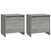 Set di 2 Comodini | Armadio da Notte | Mobiletto da notte Grigio Sonoma 45x34x44,5 cm in Truciolato