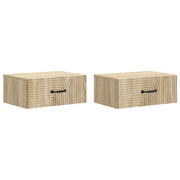 Mobiletto da notte a muro 2 pcs Rovere Sonoma 49 x 34,5 x 20 cm