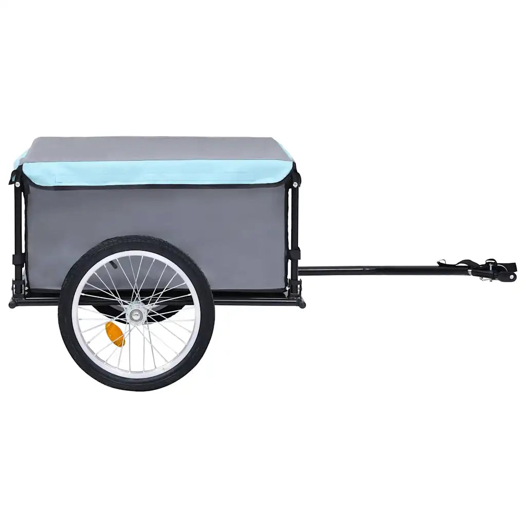 Rimorchio da Bici Grigio e Blu 65 kg CFW5124569