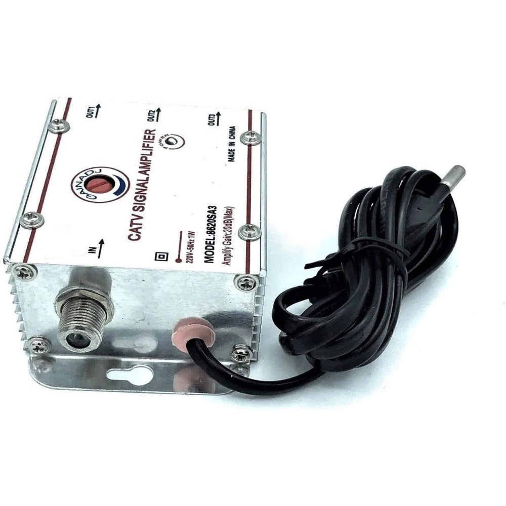 Trade Shop - Amplificatore Segnale Tv Sdoppiatore Antenna 3 Uscite Digitale Terrestre -