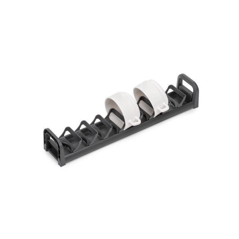Portapiatti verticale per cassetto Orderbox, 159x468 mm, Alluminio e Tecnoplastica, Grigio antracite