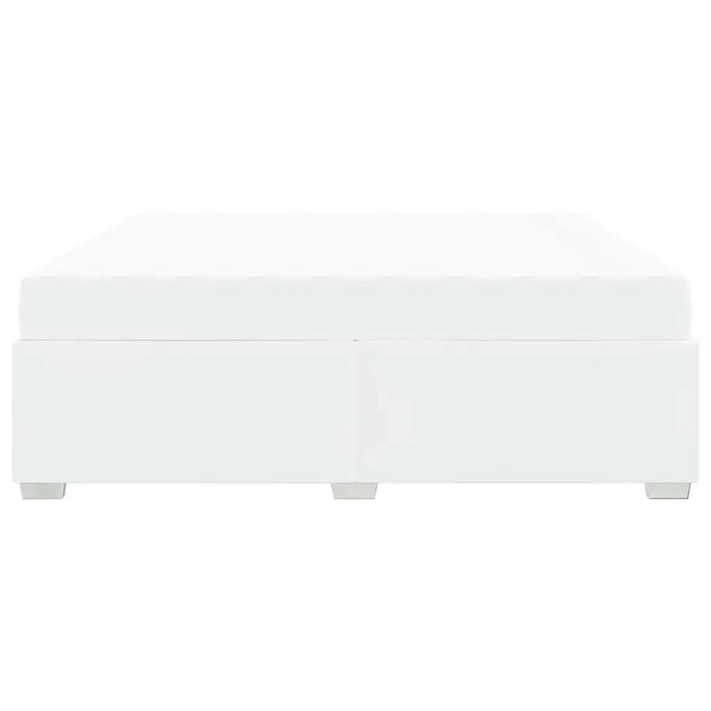 Struttura del letto con materasso Bianco 200 x 200 cm Tessuto 3399251