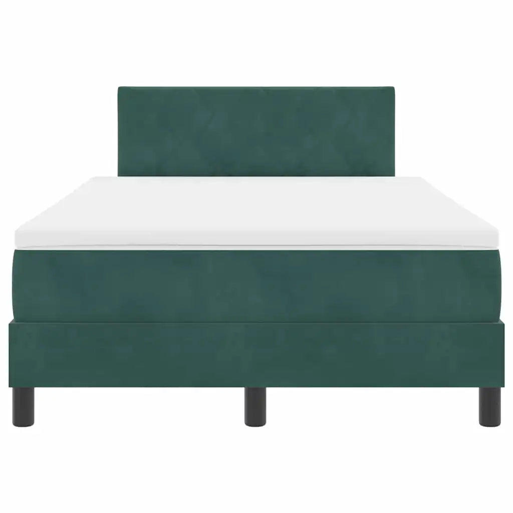 Letto a molle con materasso Verde Scuro 120 x 190 cm Velluto 3339227