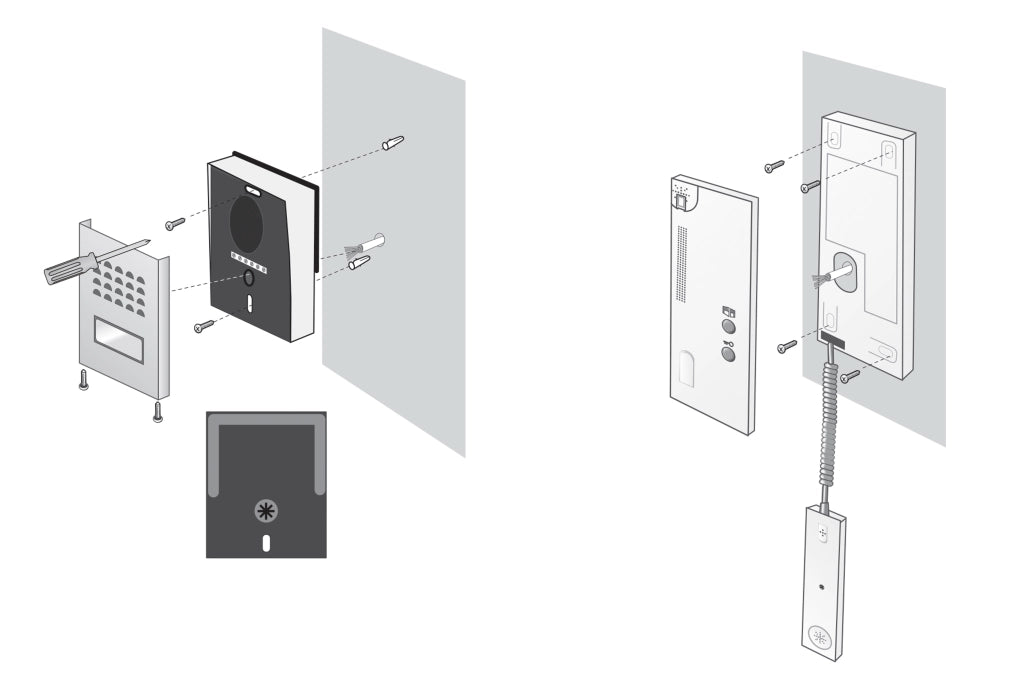 Easy Bus3 Kit citofonico con cornetta mono/bifamiliare - Extel