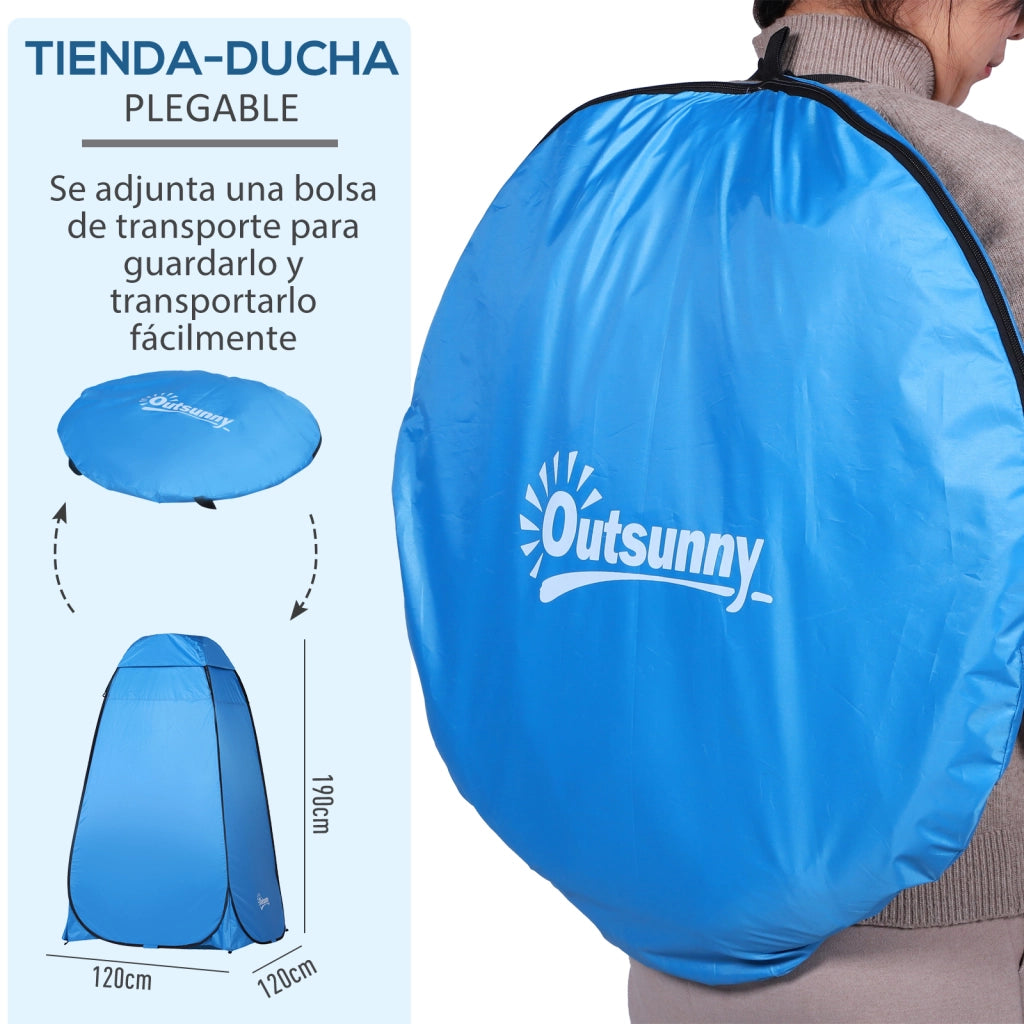 Cabina Doccia Portatile ¨C zephmum ¨C 120x120x190 cm Blu