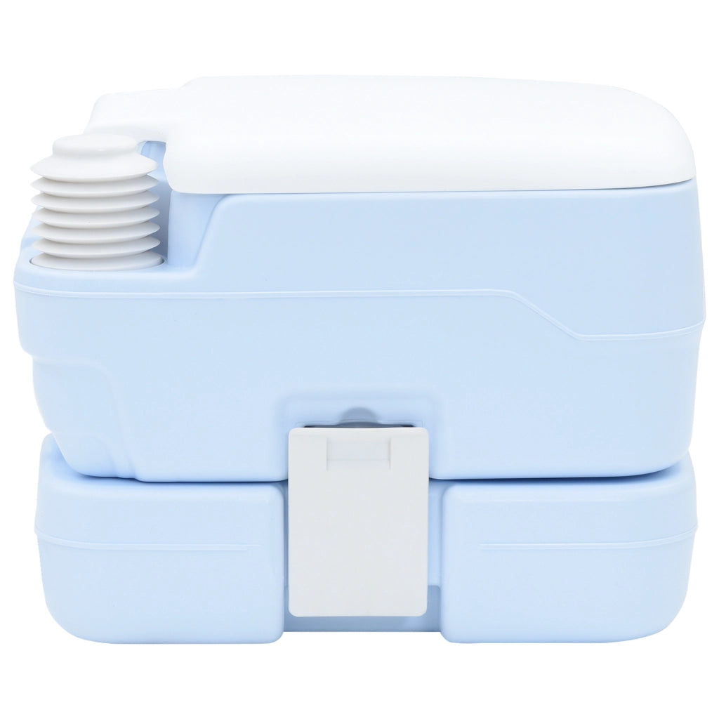 Luce Portatile per Toilette Blu e Bianca in Plastica da 10 L