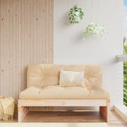 Divano Centrale da Giardino-Sofa Modulare-Divanetto da esterno 120x80 cm in Legno Massello di Pino