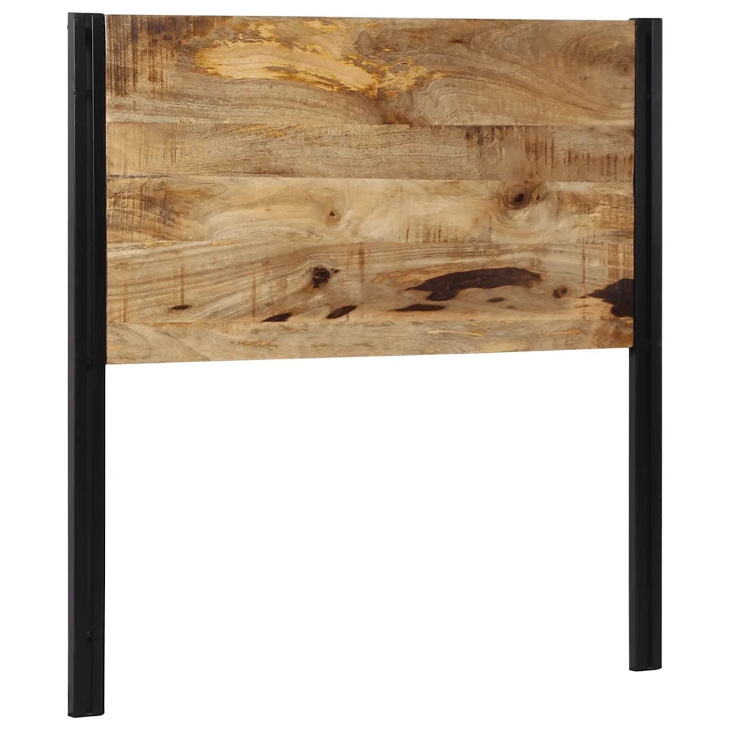 Testiera-Testata-Testiera Decorativa 100 cm in Legno Massello di Mango e Ferro