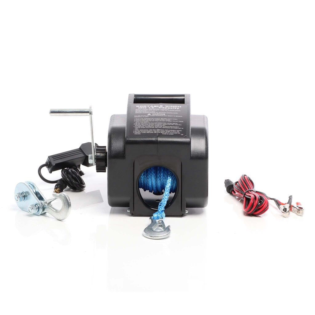 Argano elettrico a fune 12V Verricello a motore fino a 1570kg Motore 350W 1,8m/min Paranco