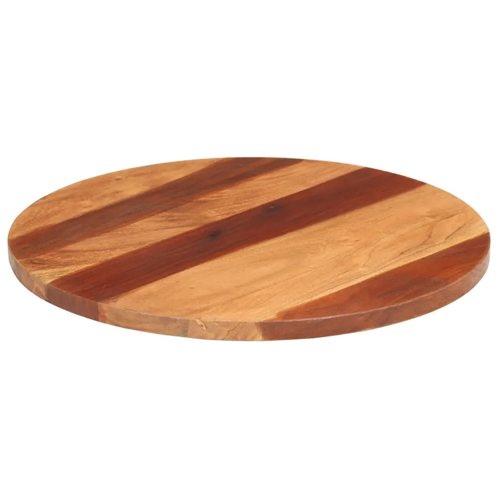Piano Tavolo in Legno Massello di Acacia Rotondo 25-27 mm 60 cm