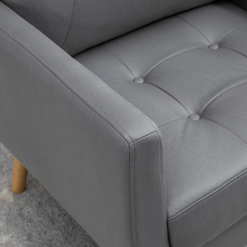 Easycomfort Sedia Moderna per Soggiorno e Camera da Letto con Seduta Imbottita e Tessuto in Microfibra, 72x73x94 cm, Grigia