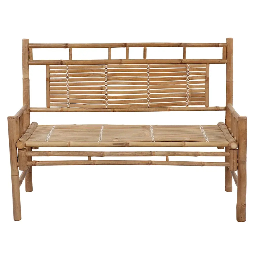 Panca da Giardino con Cuscino 120 cm in Bambù 3063883