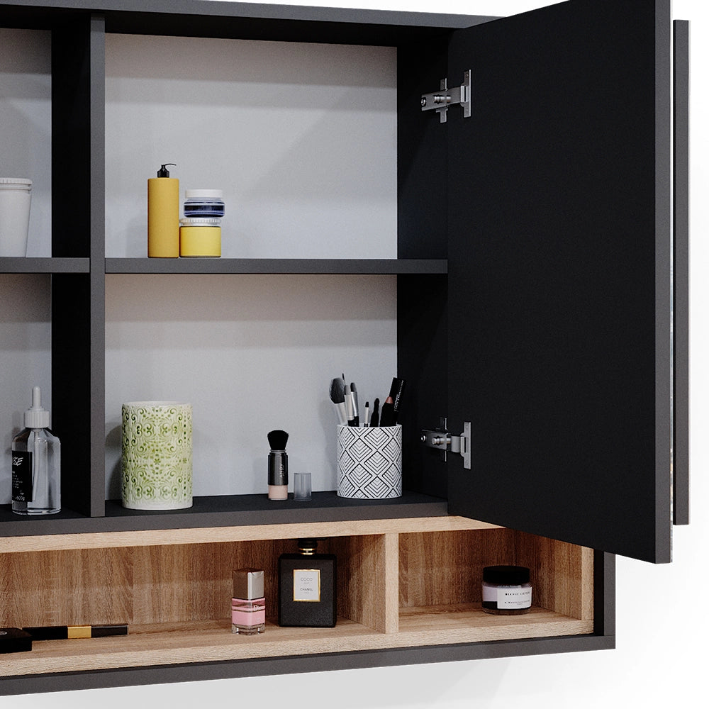 Vicco Specchio contenitore bagno Antracite 80 x 72 cm