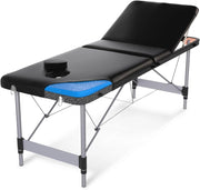 LETTINO MASSAGGIO PROFESSIONALE 3 ZONE IN ALLUMINIO PERFETTO PER ESTETISTA PORTATILE E RICHIUDIBILE COD-010